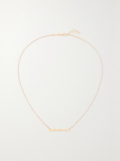 Ice Cube Pure 18-karat Rose Gold Diamond Necklace
