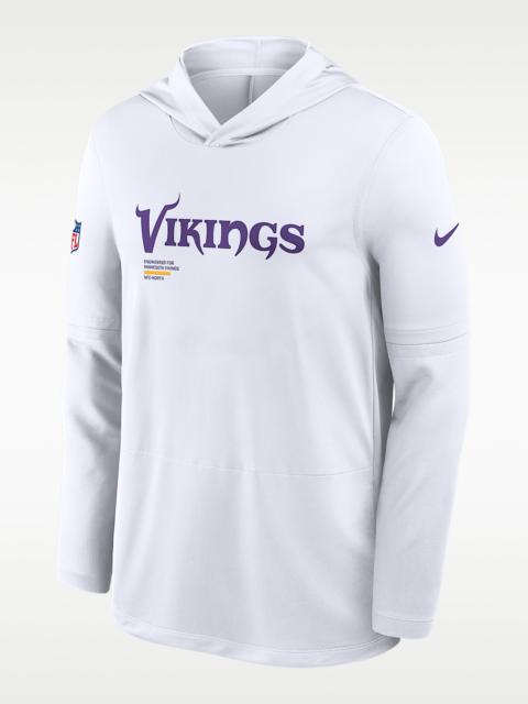 Minnesota Vikings Pure Fury Sideline Men's Nike Dri-FIT NFL Long-Sleeve Hooded Top