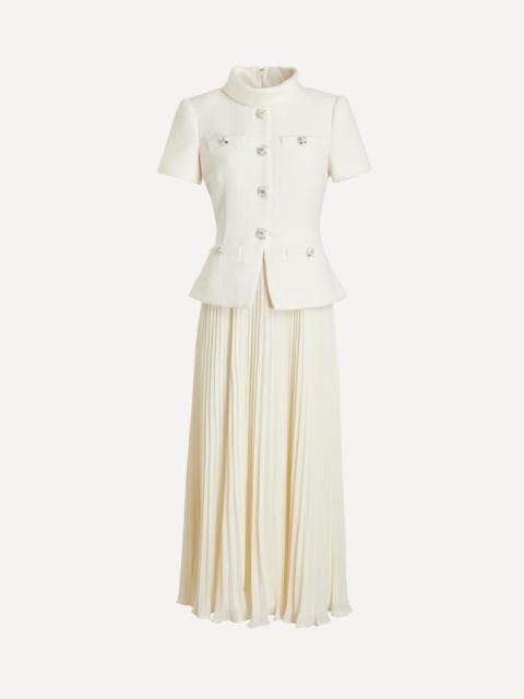 Boucle Collared Midi Dress