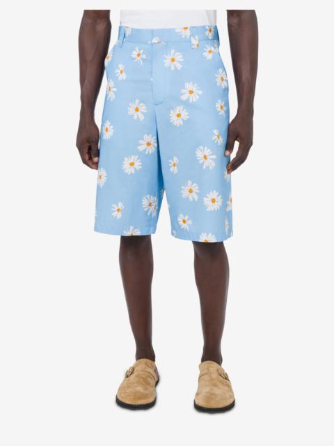 SATIN BERMUDA ALLOVER DAISY