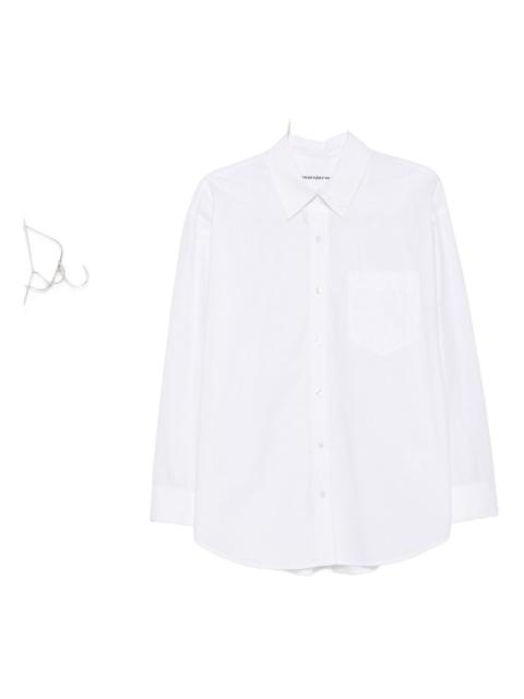 chest-pocket cotton shirt