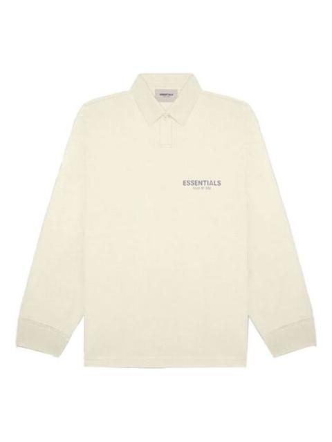 Fear of God Essentials FW20 Long Sleeve Polo Shirt 'Cream' FOG-FW20-365