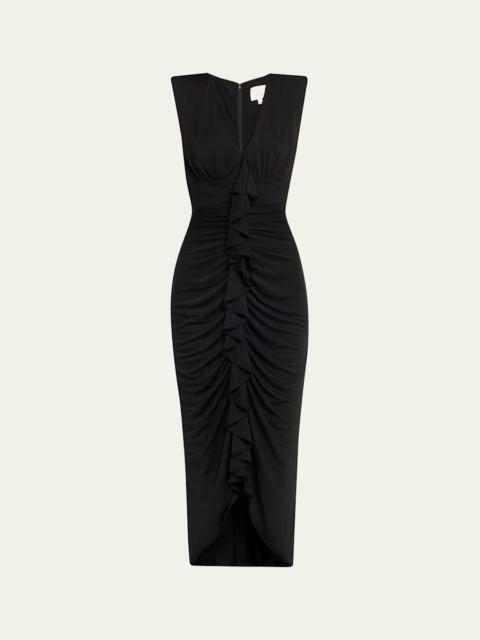 Jed Ruched Midi Dress