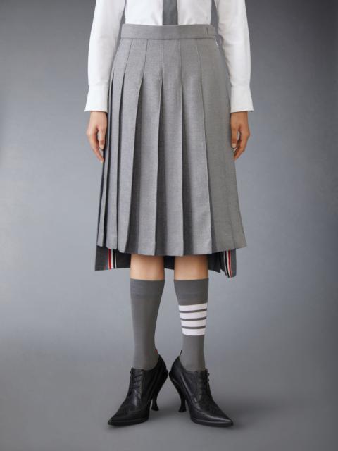 Wool Flannel Pleated Skirt