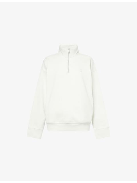 Club Collective Quarter-Zip Cotton-Jersey Top