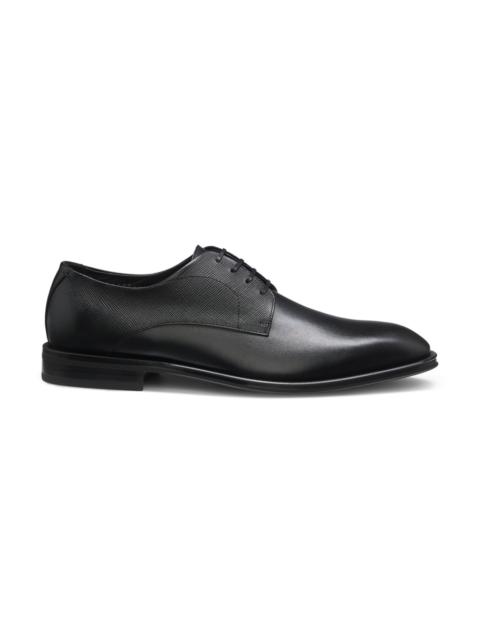 DERBY SHOES IN TEXTURED AND SMOOTH LEATHER