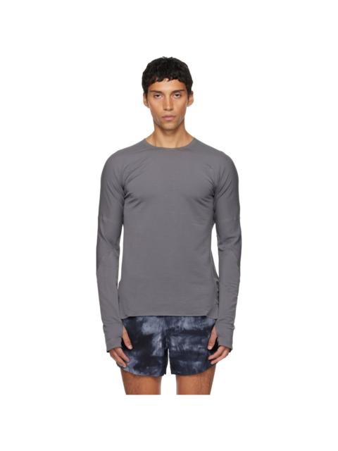 Gray Running Long Sleeve T-shirt
