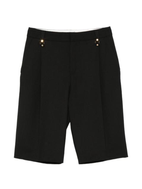 black tailored shorts