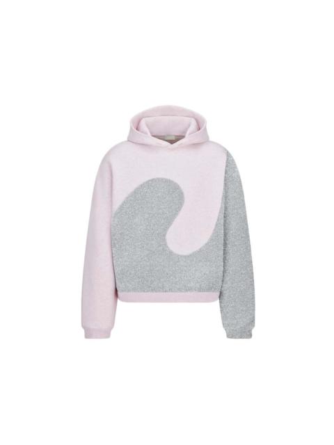 Dior x ERL Hooded Relaxed Fit Sweatshirt Pink Heathered Cotton Fleece