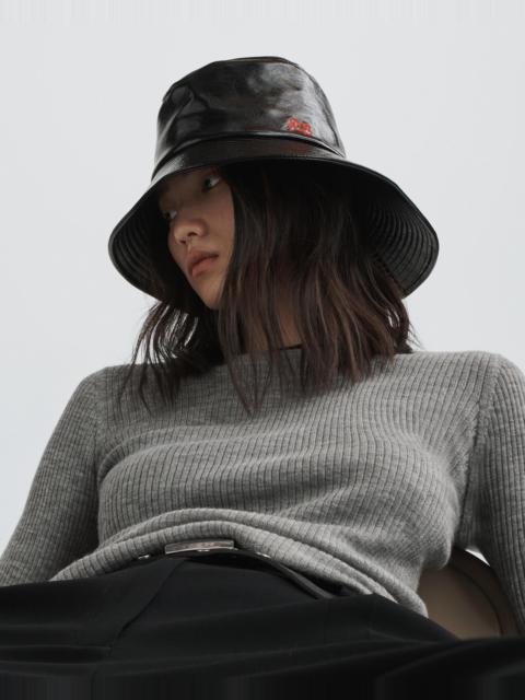 rag & bone Rain Fedora Water Resistant Vinyl Hat  display picture 3