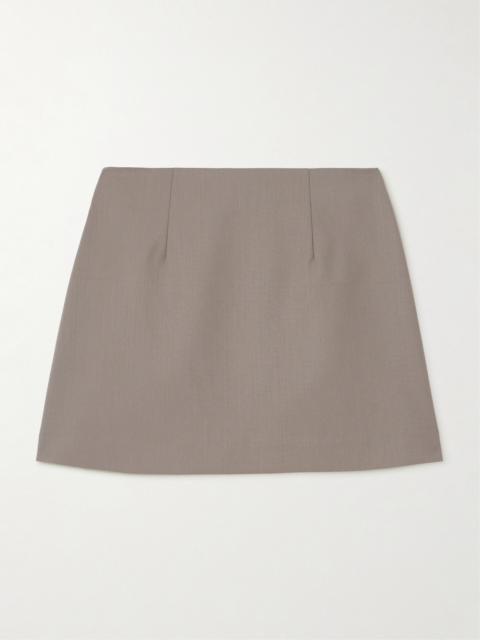 Wool-blend Twill Mini Skirt