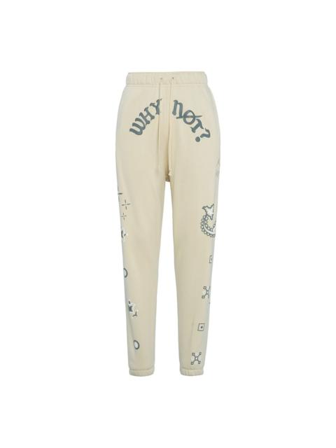 Men's Air Jordan 'why Not' Alphabet Printing Casual Sports Pants/Trousers/Joggers Light Yellow DO250