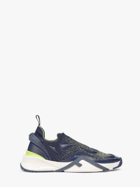 Blue mesh running sneakers