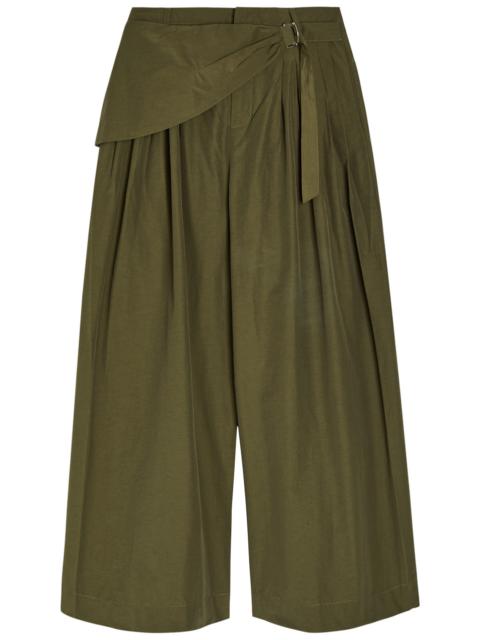 Damson Madder Fabia Cotton-blend Wide-leg Trousers