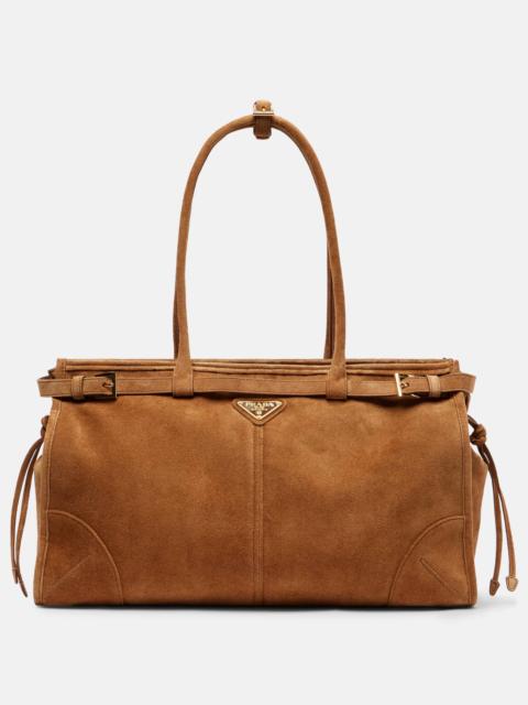 Prada Bonnie Large suede tote bag