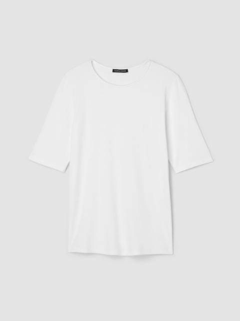 Organic Cotton Stretch Rib Crew Neck Tee