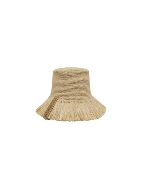Michelle Raffia Fringed Bucket Hat