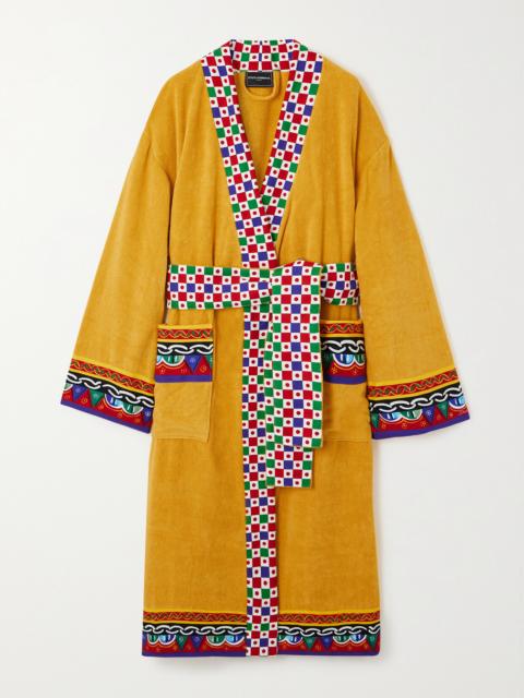 Printed Cotton-terry Robe