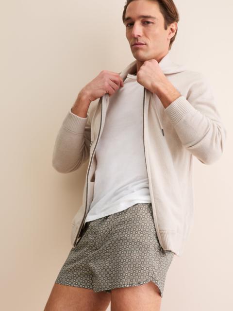 Men's Modern Fit Boxers London Transport Cotton Batiste Taupe Cross