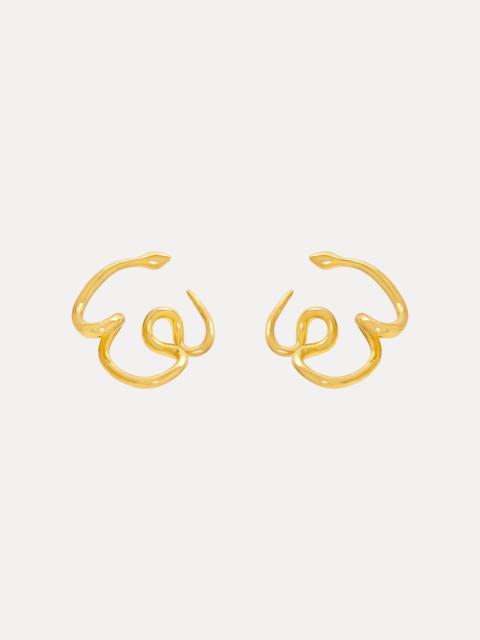 SNAKE HOOP EARRINGS