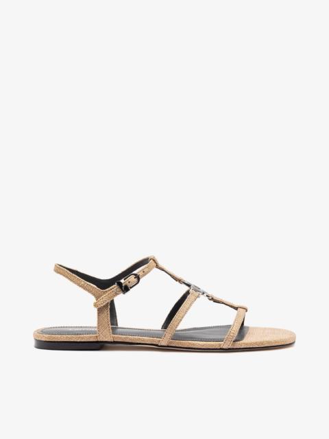 Hana Flat Sandal Beige Raffia
