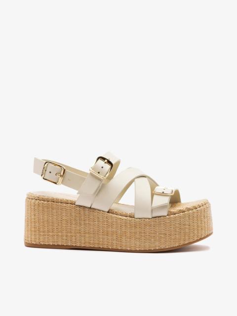 Patti Flatform Ivory Leather