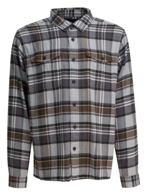 Fjord flanne-texture plaid pocket shirt