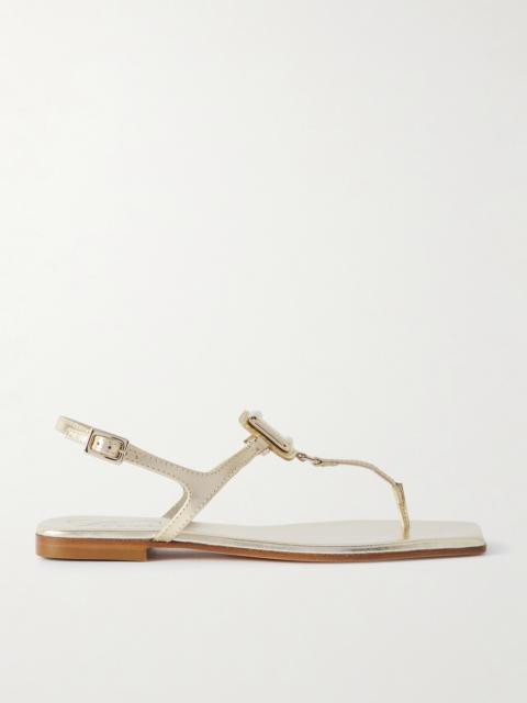 Viv By The Sea Metallic Leather Sandals