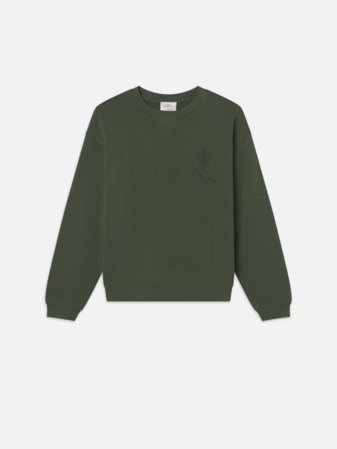 Ritz Unisex Tonal Logo Crewneck in Hunter Green