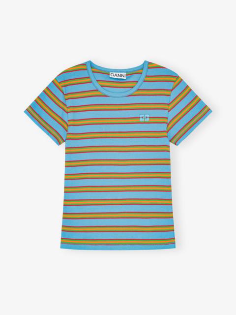 MULTICOLOR STRIPED RIB T-SHIRT