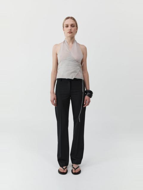 Sheer Stripe Wrap Top - Sheer Stripe