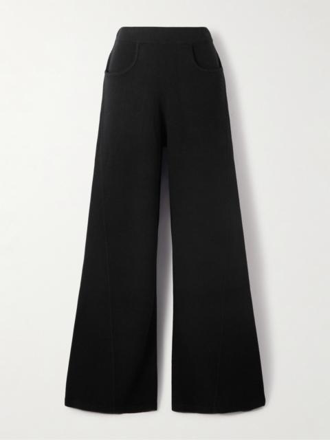 Wool And Cashmere-blend Wide-leg Pants