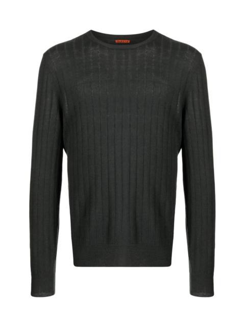 RIBBED-KNIT LINEN-COTTON JUMPER