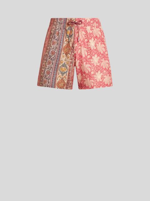 DOUBLE-PATTERN SWIM SHORTS