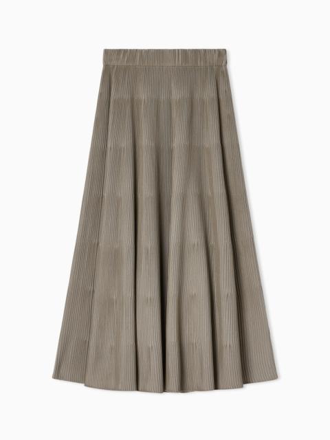 STRIPED SKIRT IN STOCKINETTE KNIT