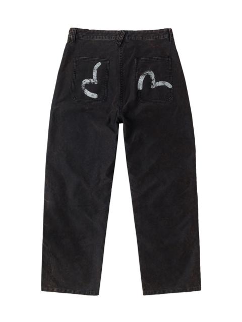 Seagull Print and Multi-Pocket Regular Fit Cargo Pants