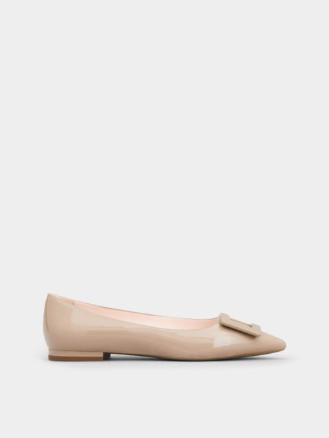 Gommettine Lacquered Buckle Ballerinas in Patent Leather