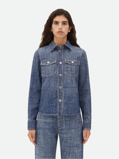 Textured Denim Viscose Shirt