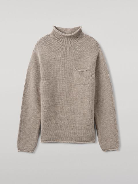 Brown Cashmere Turtleneck Jumper