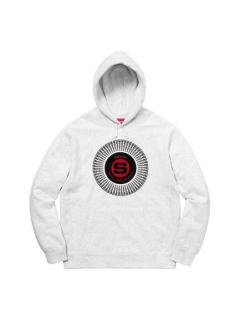 Supreme Chenille Appliqué Hooded Sweatshirt 'White Black Red' SUP-FW20-383