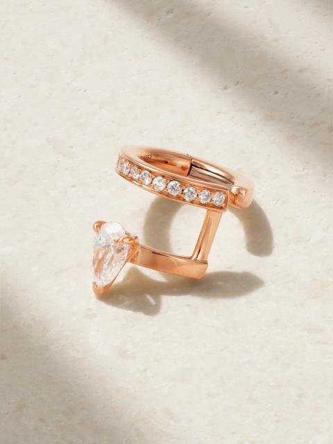 Serti Sur Vide 18-karat Rose Gold Diamond Ear Cuff