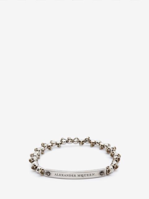 Men's Skull Bracelet in Silver