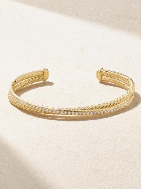 Crossover 18-karat Gold Diamond Cuff