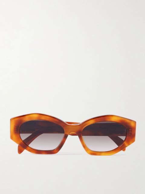 Triomphe cat-eye acetate sunglasses Brown