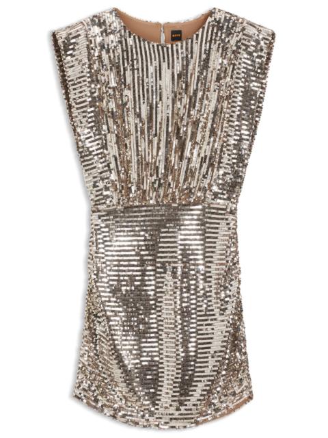 SEQUIN DRESS WITH SHOULDER PADS