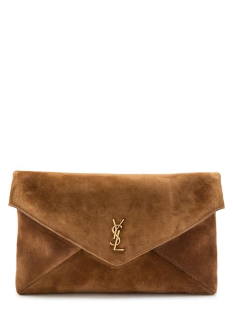 Saint Laurent Envelope Suede Pouch