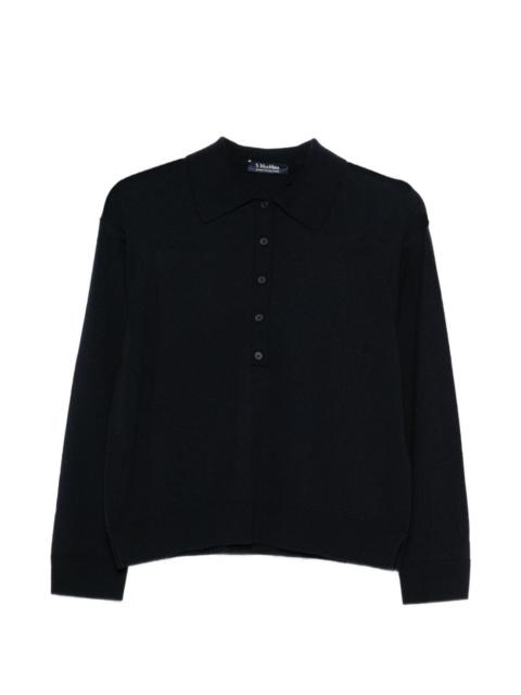 button-up collar polo top
