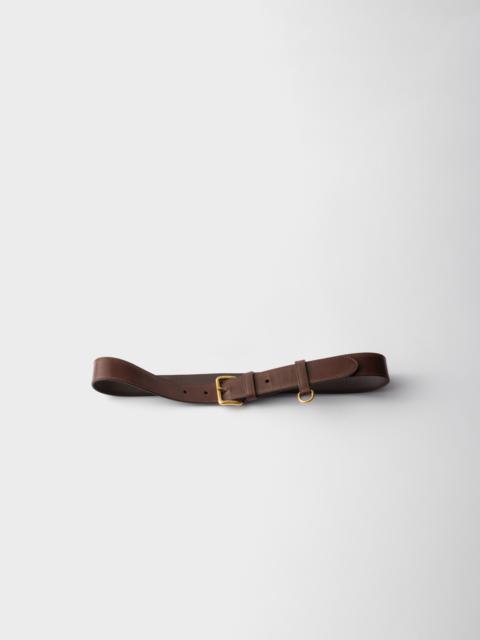Antiqued leather belt