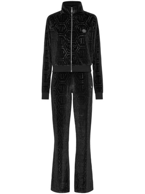 monogram-embellished track pants