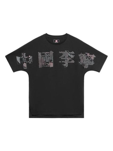Li-Ning Big Logo Loose Fit T-shirt 'Black' AHSS100-1